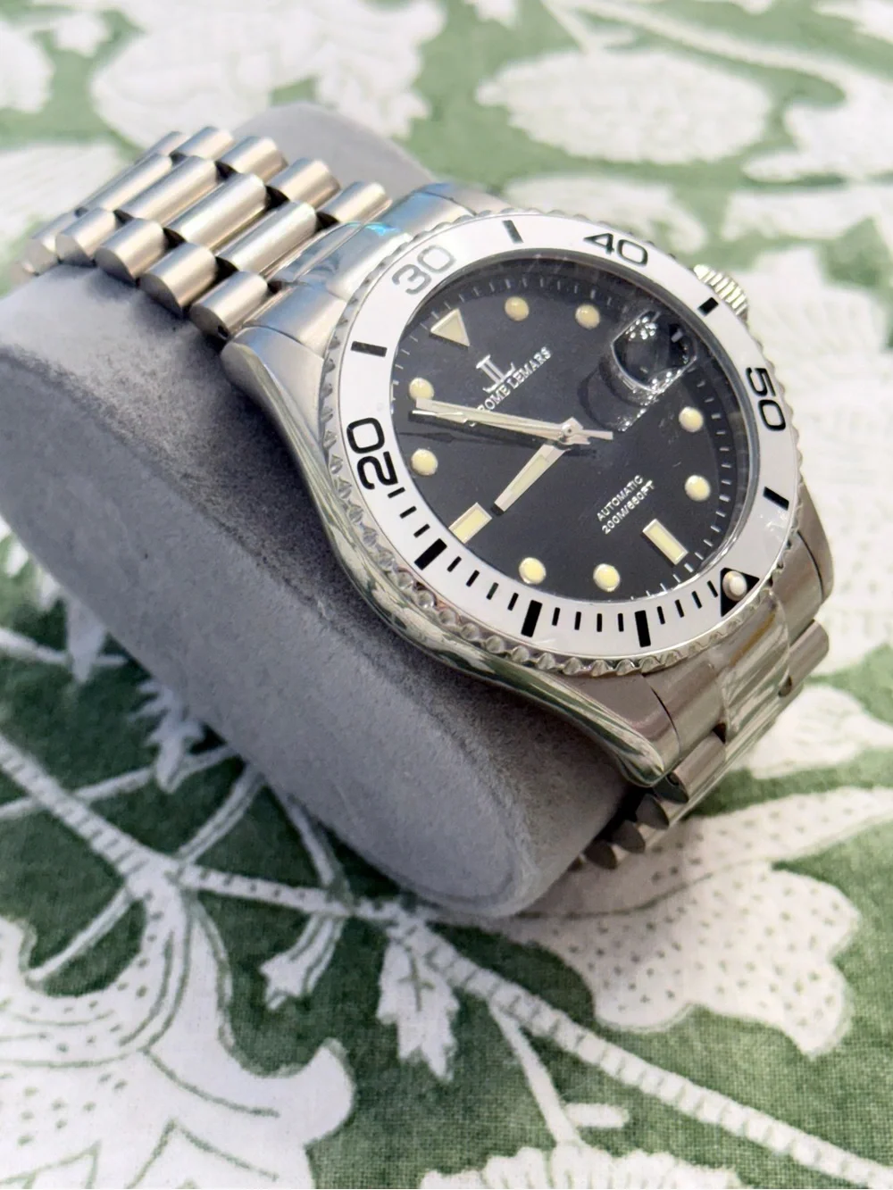 Jerome Lemars Automatic Diver 200M Stainless Steel Watch